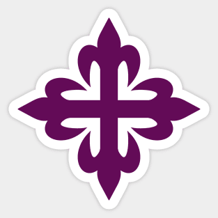 Florented cross (purple) Sticker
